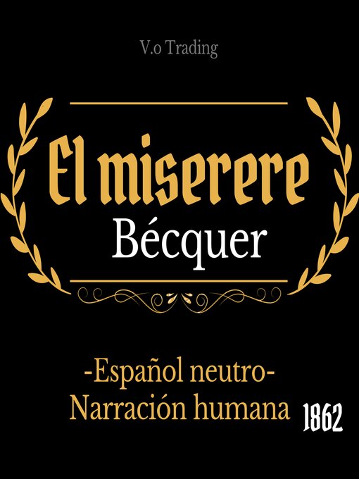 Title details for El miserere by Gustavo Adolfo Bécquer - Available